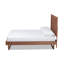 Lit plateforme en bois à finition brun noyer Johnita (grand)-820248849