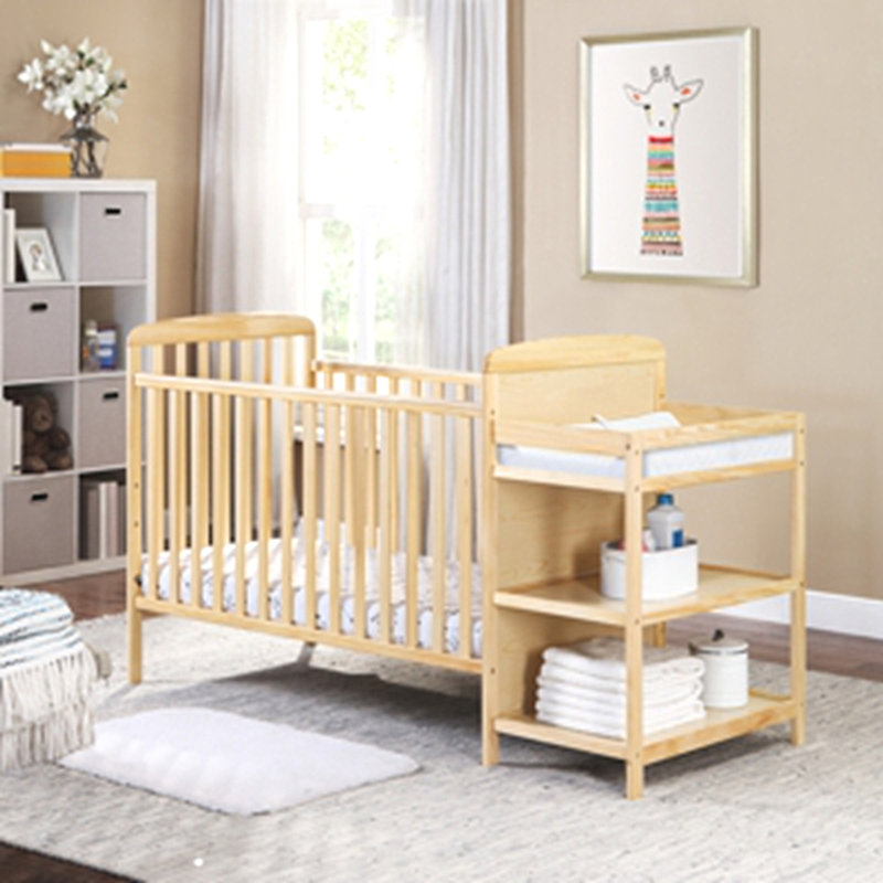 Ensemble pour lit de bébé et table à langer, Brun