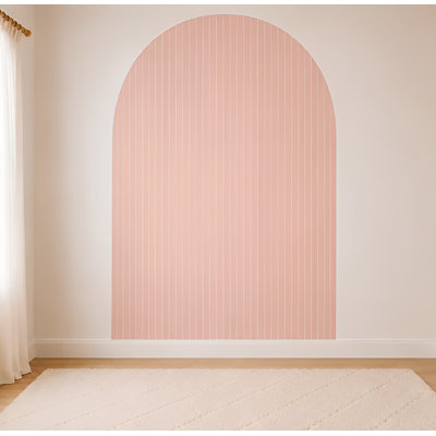 33-Inch Wide Boho Pinstriped Arch Wall Decal, 48-Inch High
