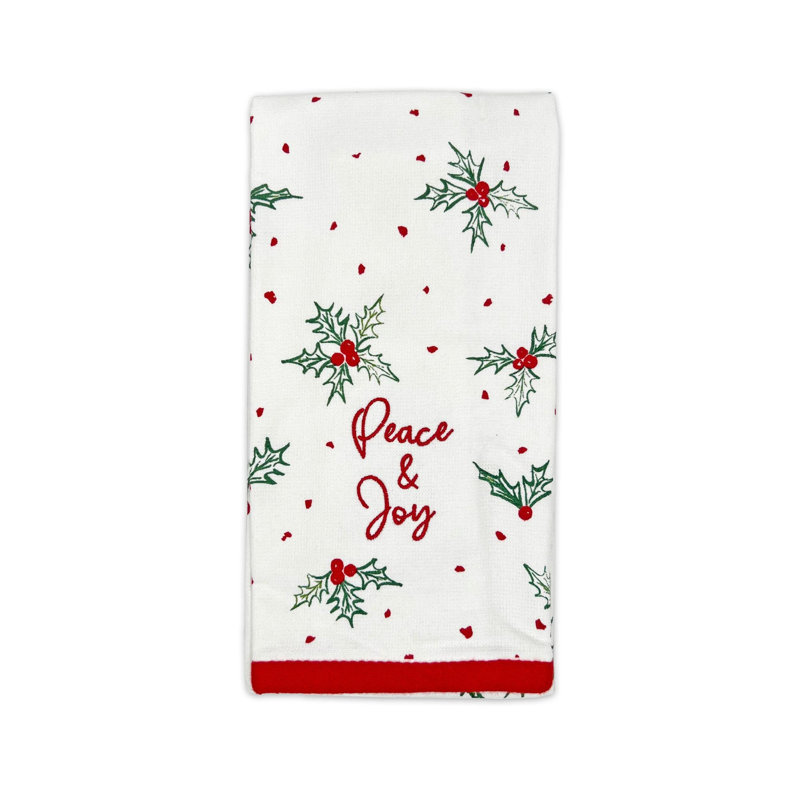 Lenox Bayberry Merry & Bright Kitchen Towels 4 Pack Set