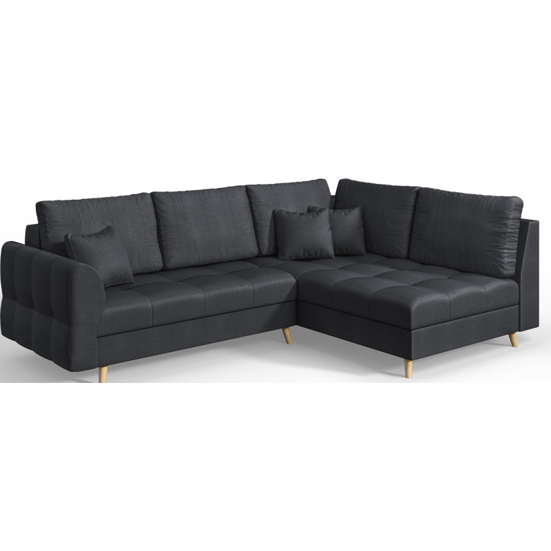 Scandinavian Corner Sofa, Right Hand Facing, Anthracite