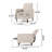 Button Tufted Upholstered Manual Push-Back Recliner -1831055571