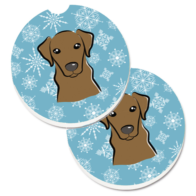 Sous-verre de voiture de neige, Labrador chocolat