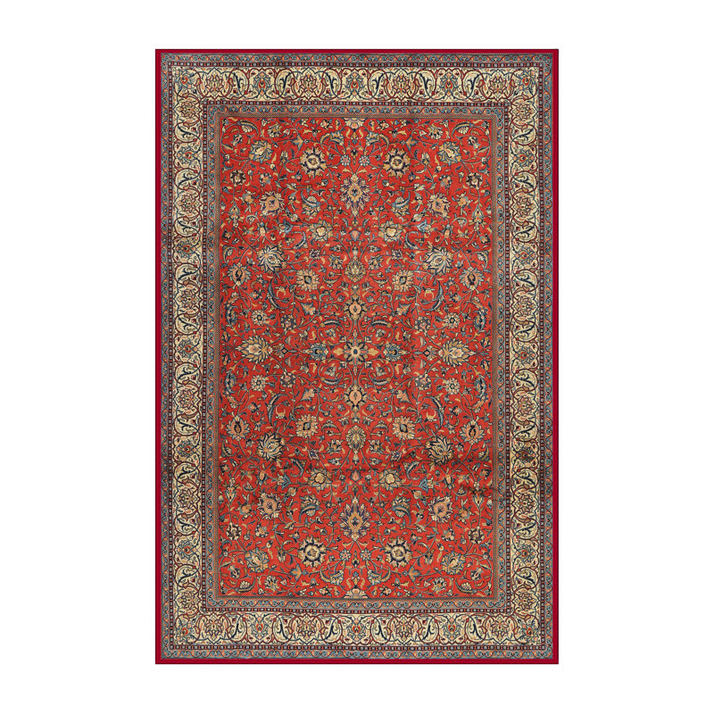 Tapis oriental rouge / beige Eathan, Rectangle 8 pi x 10 pi