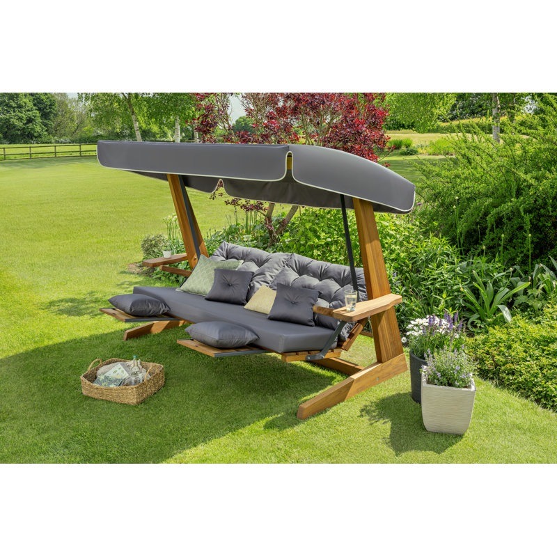 Chaniyah 3 Person Porch Swing with Canopy