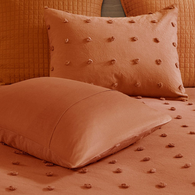 Ensemble d'édredon défini Gracie Mills Grady Elegance, Édredon double et 6 pièces supplémentaires, Rouge