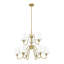 Lustre 9 lumières à abat-jour / araignée en acier à intensité variable Sujal-1128703574-1128703569