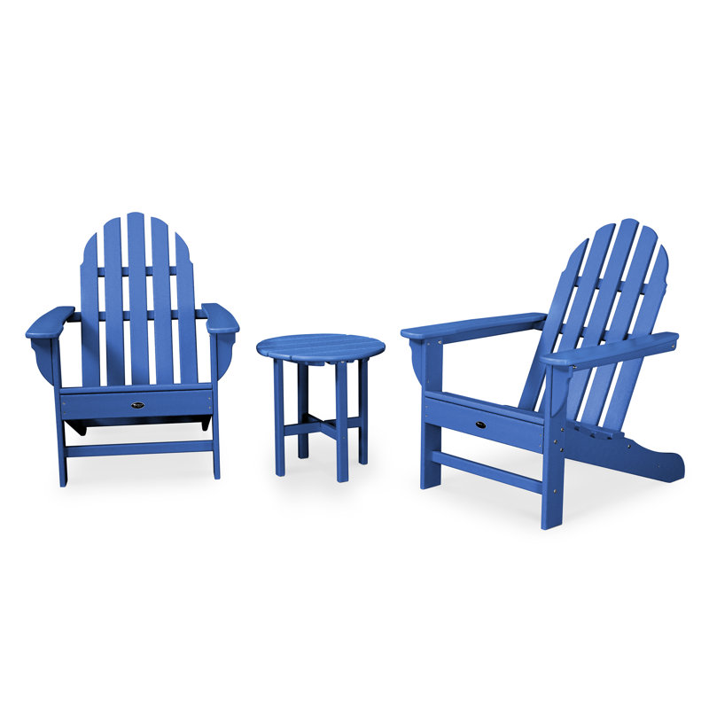 Ensemble Adirondack POLYWOOD 3 pièces Cape Cod, Bleu pacifique