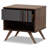 Harwood 1-Drawer Nightstand in Two-Tone Gray/Walnut Finish, 17.65'' H X 18.9'' W X 15.7'' D