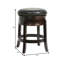 Tabouret de comptoir pivotant 24 po Sabi, bois massif, similicuir-69426696-69426698-69426700