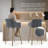 Modern Set of 2 Upholstered Bar Stools with Curved Backrest, Armrests, and Footrest for Kitchen Islands and Counter Height Dining, Featuring Solid Wood Legs and Durable Fabric Seating-1749979197