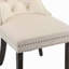 Ensemble de 2 chaises de salle à manger rembourrées en velours avec poignée à oreilles cloutées haut de gamme-1222957102