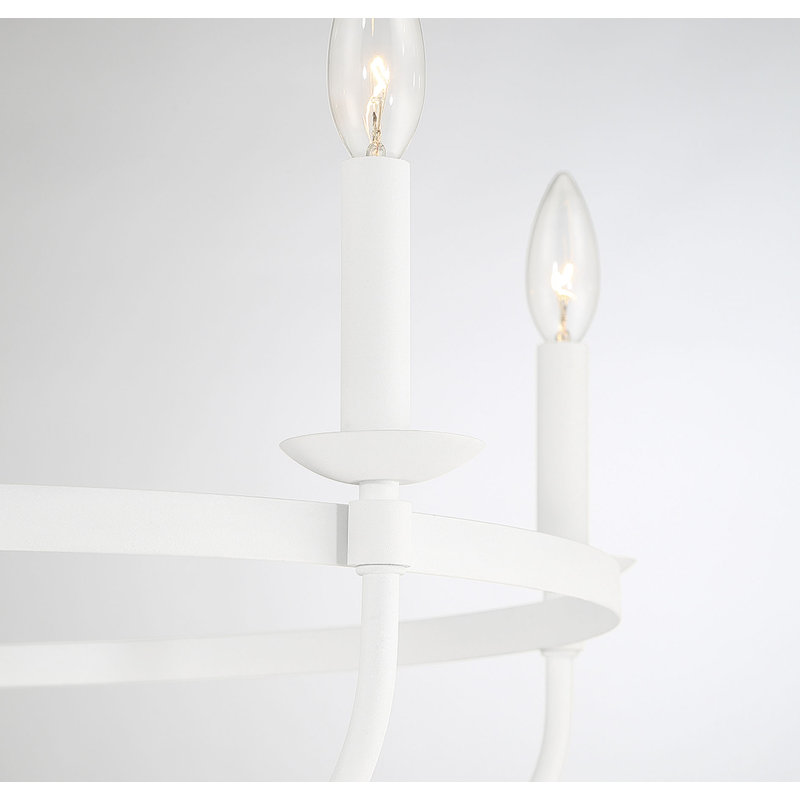 Lustre 5 lumières Ederra en blanc bisque