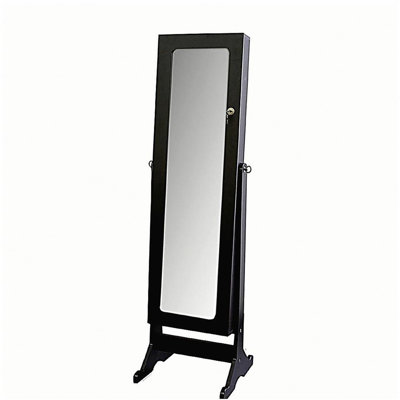 57 inches tall floor-standing mirror with coffee brown luster, rectangular shape