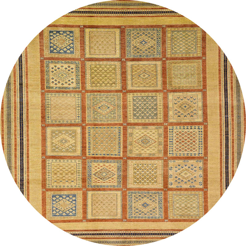 Abstract Indoor Rug, Round 6'