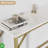 39.4 Inch Modern Console Table for Entryway Narrow Console Table Gold Sofa Table with Outlets Behind Couch Table