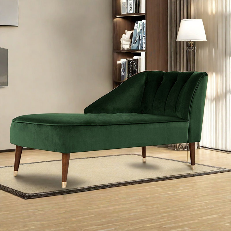 Ergonomic design solid wood chair, Dark Green, Right Hand Facing