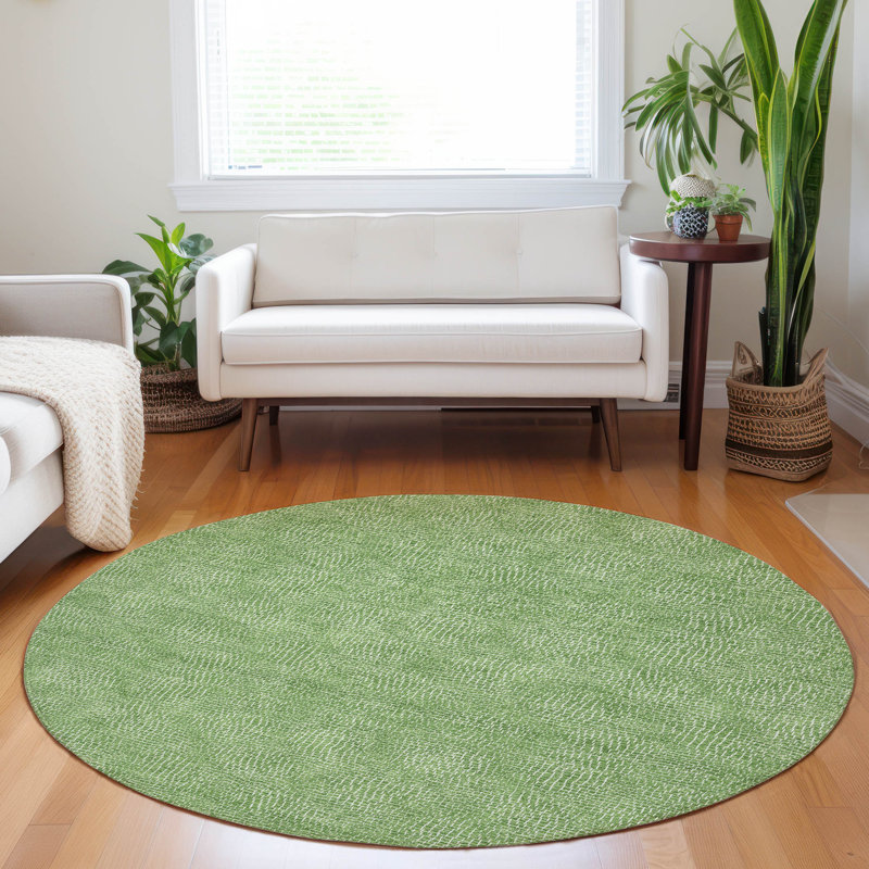 Tapis intérieur / extérieur vert Riyala , 3 pi x 5 pi