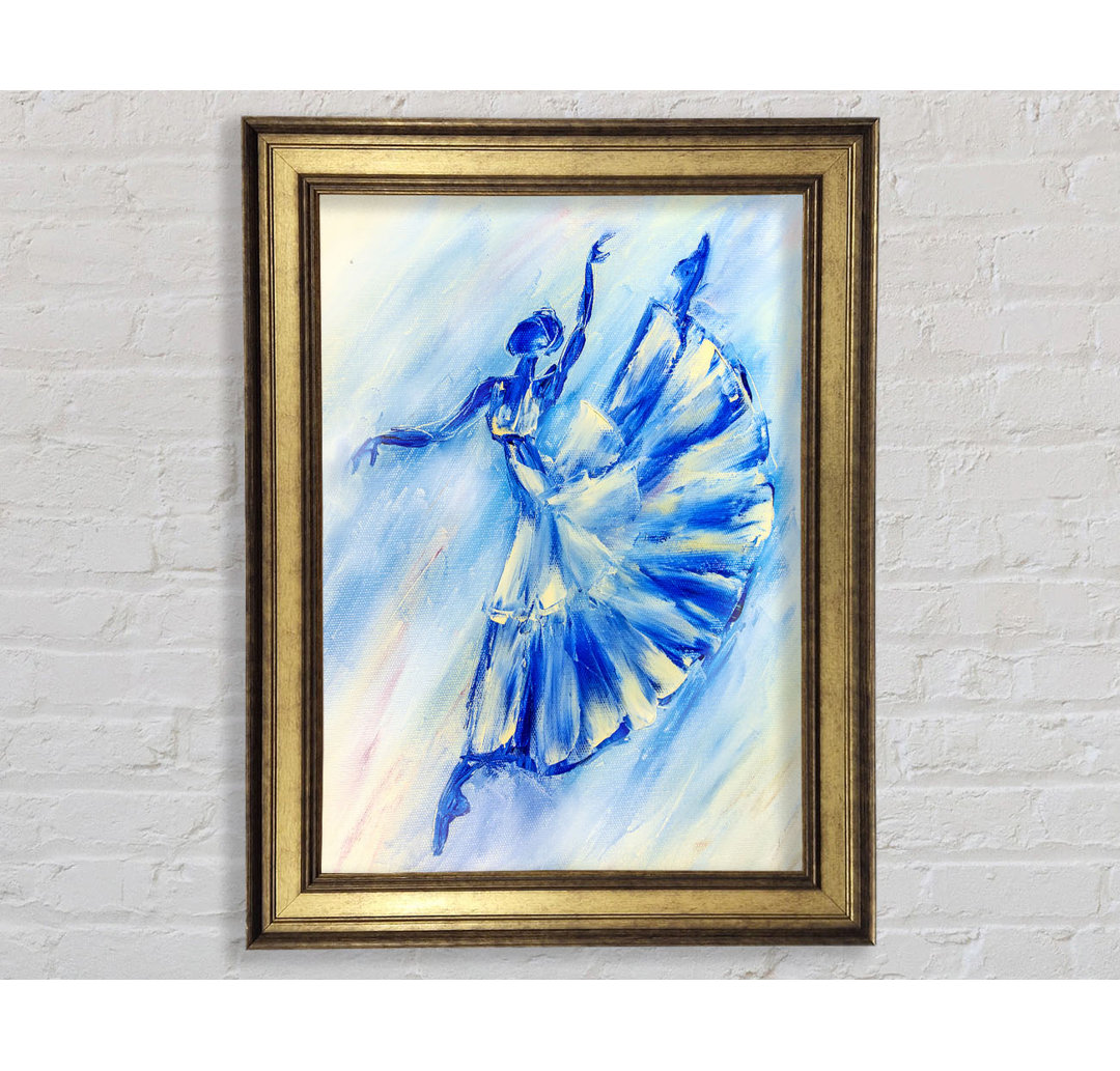 Blaue Ballerina 10 - Bilderrahmen Kunstdrucke