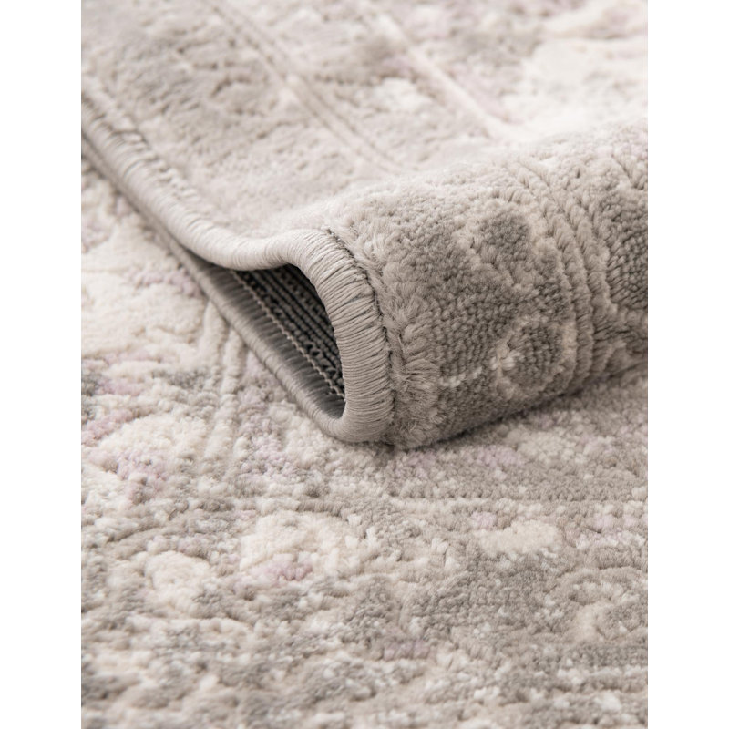 Tapis oriental Malynn, Rond 6 pi, Mauve / beige