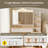 Vanity Desk With Mirror And Lights,Makeup Vanity With 2 USB Power Strip,Vanity Set With Two Drawers And Three-Drawer Chest, 3 Lighting Modes Adjustable Brightness, Foldable Three-Sided Mirror(White)