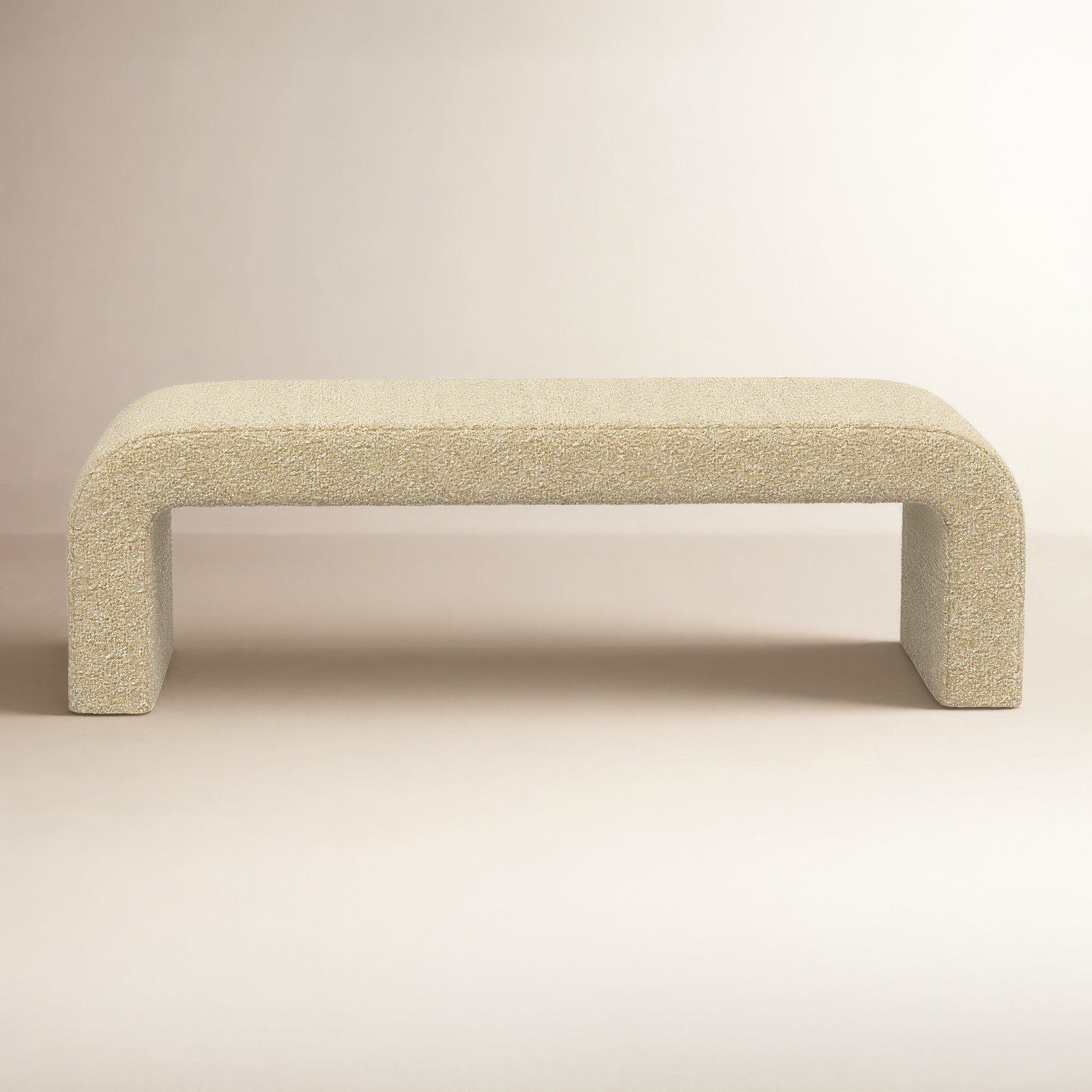 Barley 52" Bedroom Bench, Classic Buff Boucle