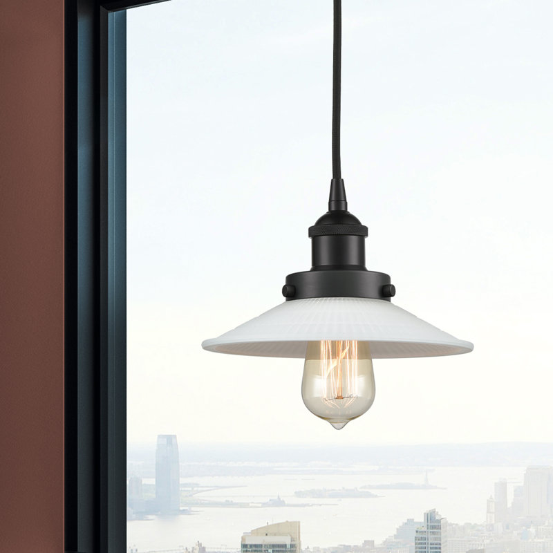 Cahaba 1 - Light Single Drop Pendant Pendant, Matte White, Matte Black