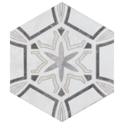 Mazzo 9" x 10" Porcelain Patterned Wall & Floor Tile