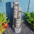 Jasmari Handcrafted Outdoor Weather Resistant Floor Fountain with Lights