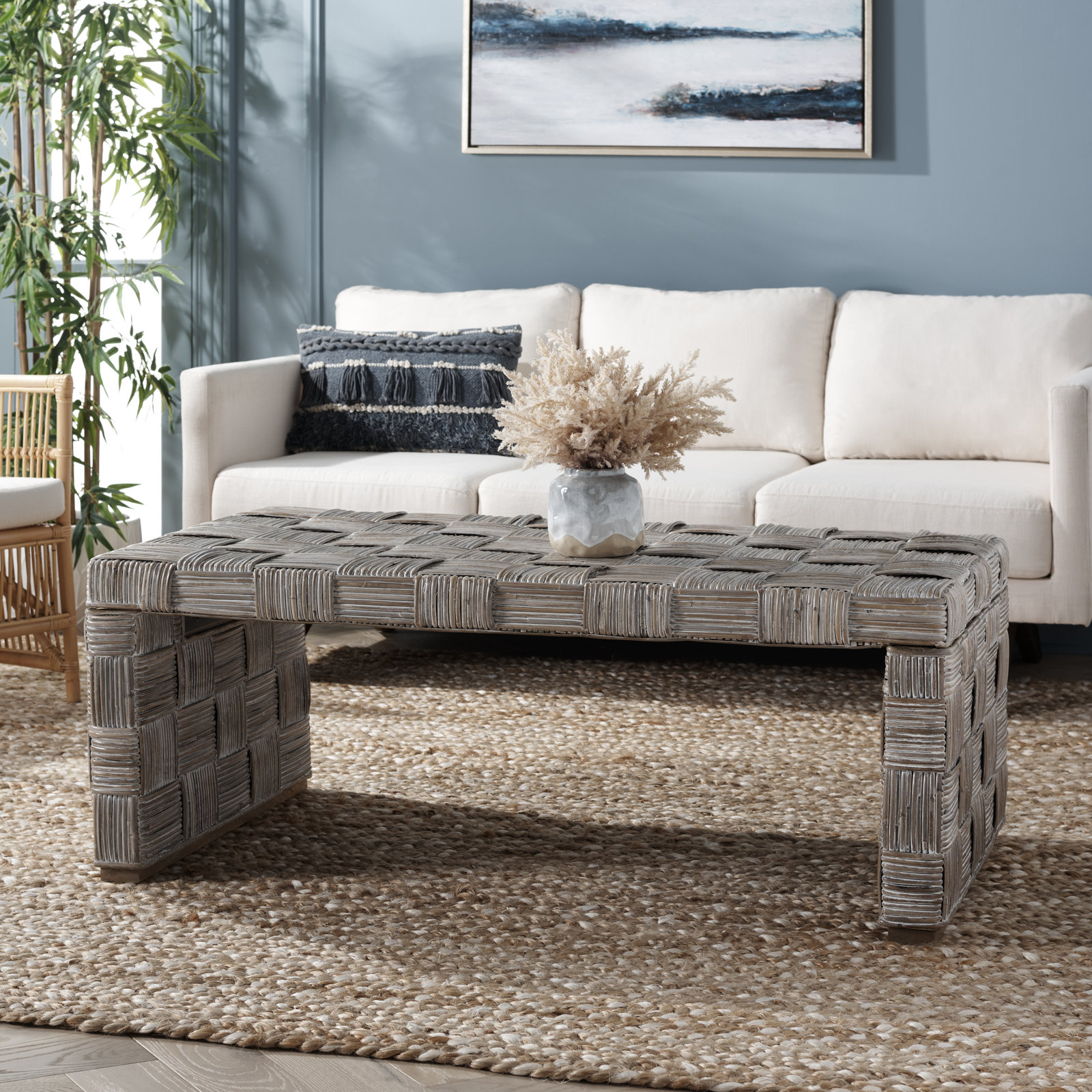 Redrow Single Coffee Table, White Washed