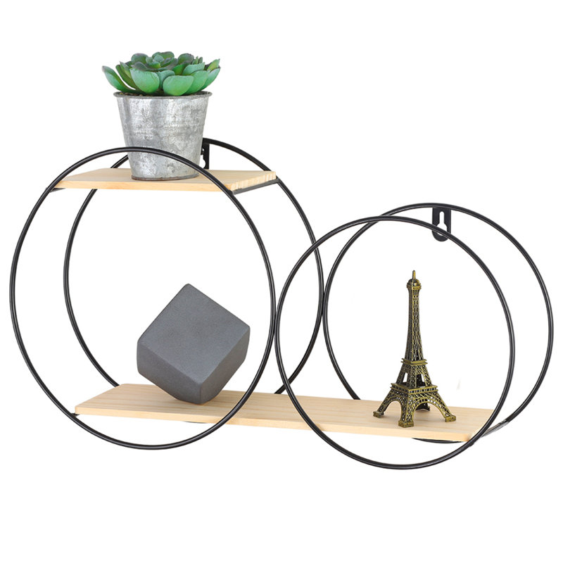 Tablette flottante circulaire avec bord vivant