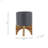Planter W/ Wood Stand, Matte Gray-356542304