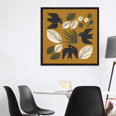 Birds And Leaves Grid by Renea L. Thull - Gallery-Wrapped Canvas Giclée on Canvas