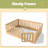 Floor Bed With High Fence For Kids, Solid Wood Kids Montessori Bed With Door, Low-Profile And No Box Spring Needed Design-463278020-463278022