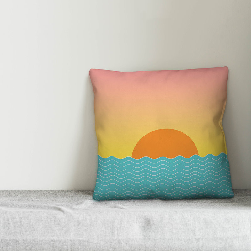 Coussin décoratif d'intérieur/d'extérieur, Polyester / Bourre en polyester, H 16 po x l 16 po