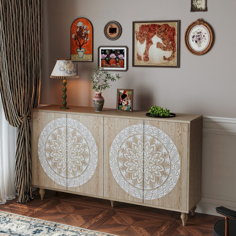 Buffet 60 po Boho, Light Oak
