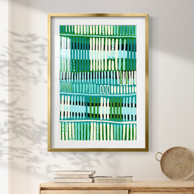 Teal Pattern I -Framed Print