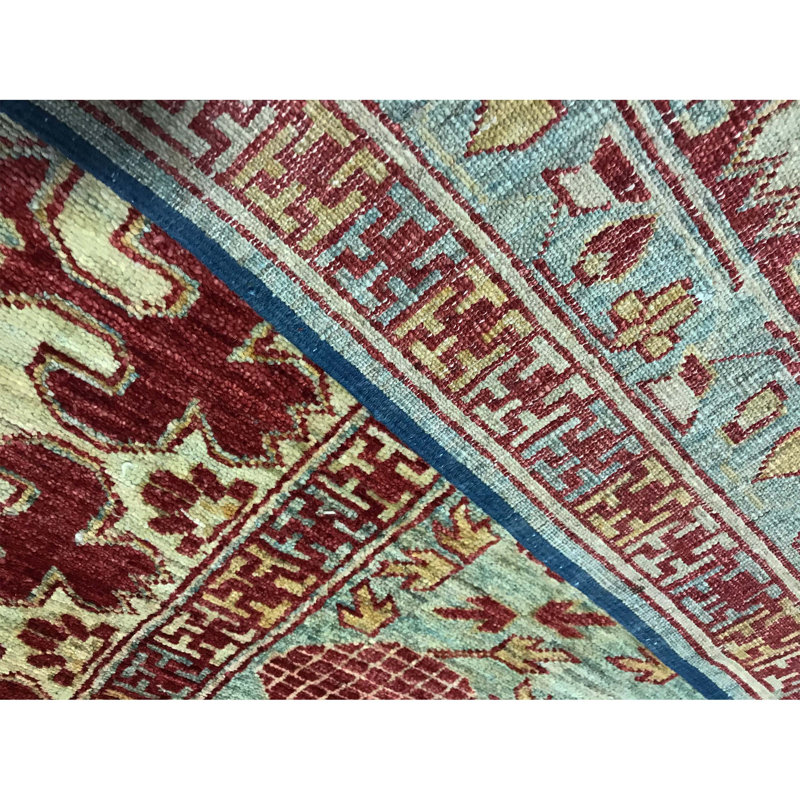Kotanabad Wool Oriental Area Rug in Blue/Red/Beige