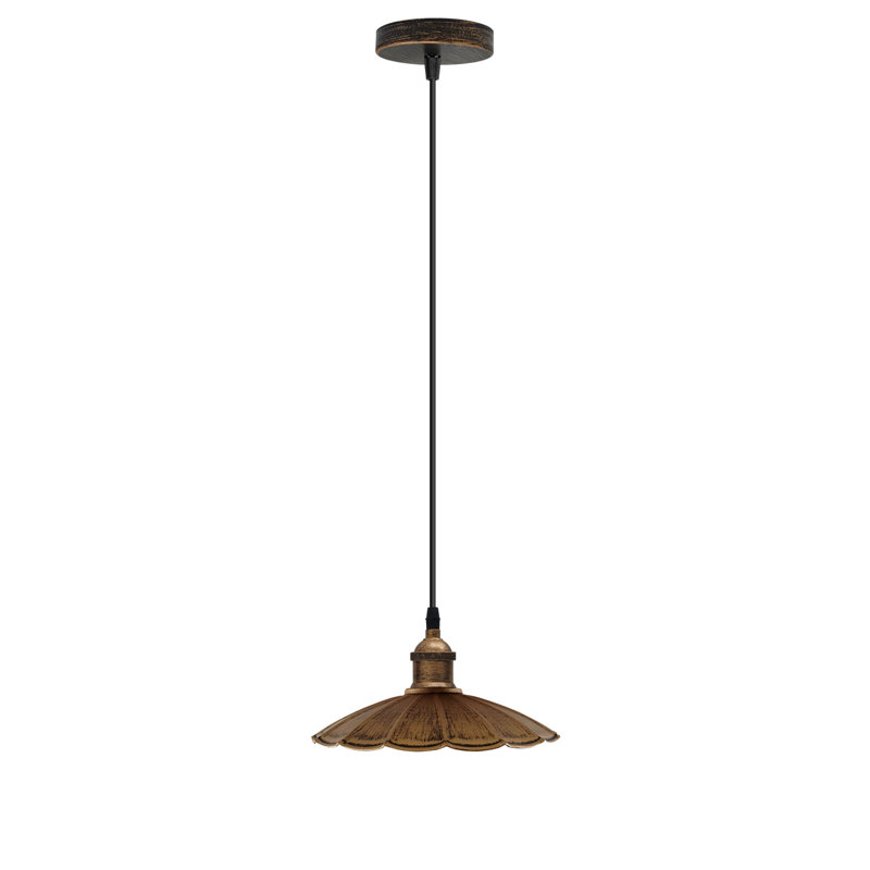 Contreras 1 - Light Painted Dome Pendant, Brushed Copper, NA, No