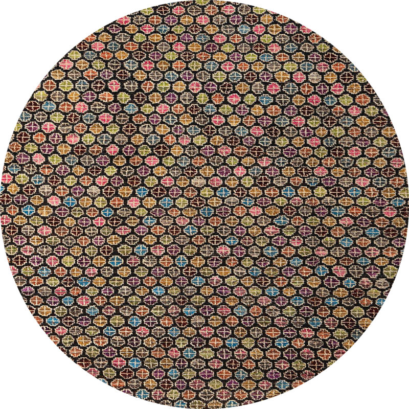 Tapis abstrait moderne 4482, Rond 8 pi
