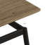 Table de salle à manger moderne minimaliste en grain de bois, table de salle à manger élégante, table de salle à manger de cuisine, robuste et durable, facile à assembler, pieds en métal noir, convient à 4 à 6 personnes, convient à la maison-1458943451