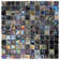 Glass Tile Blend 1" x 1" Glass/Seashell Grid Mosaic Wall & Floor Tile