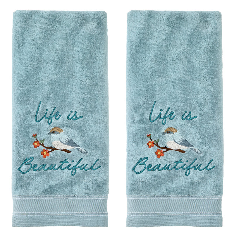 BEAUTIFUL EMBELLISHED HAND-AQUA