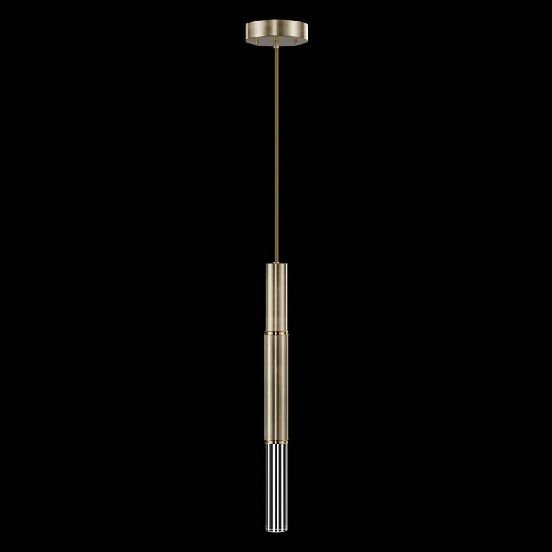 Luminaire suspendu rond l 6,5 po Antonia, Doré
