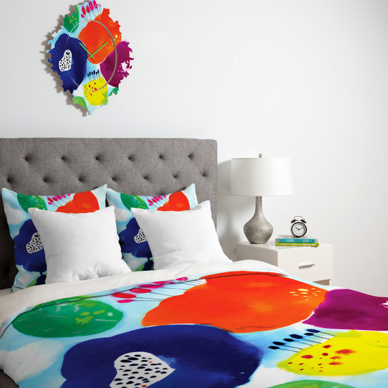 Housse de couette Big Flowers Floral, Housse de couette pour grand lit, Luxe