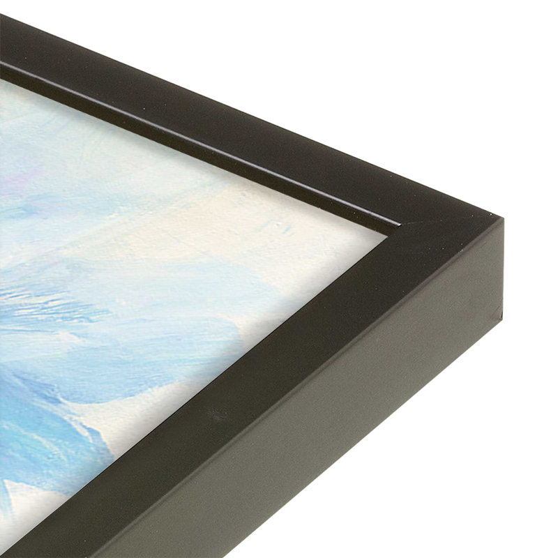 Snowfall in Bloom Print, 13.5" H x 13.5" W, Satin Black Single Picture Framed, Solid Wood