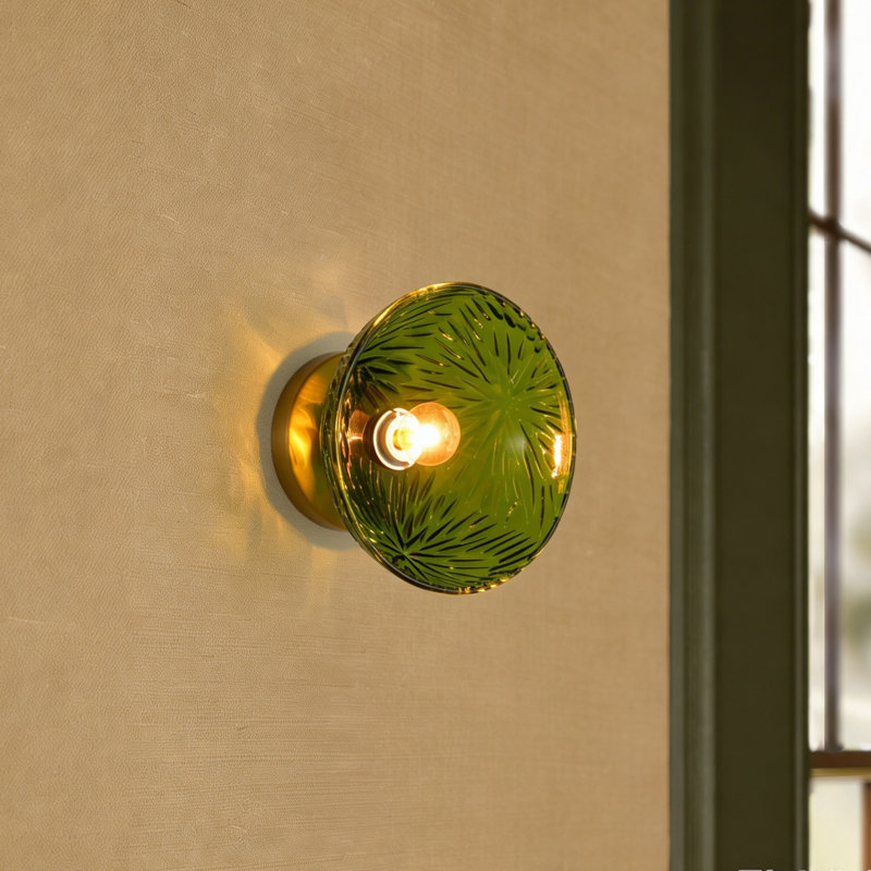 Applique murale en verre à 1 lumière Adalat, Vert