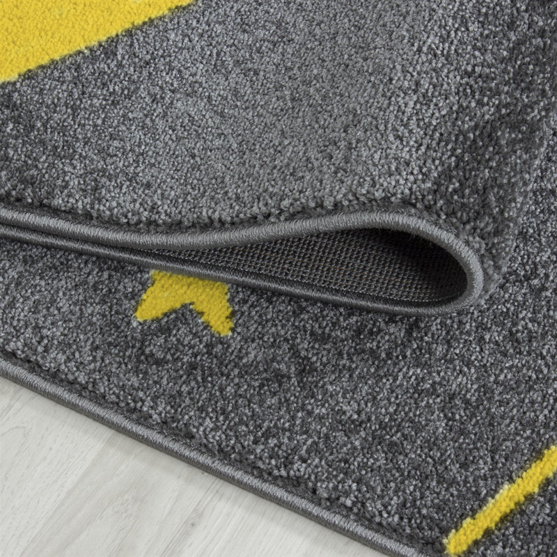 Payne Flatweave Rug, Rectangle 160 x 230cm, Yellow/Grey