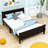 Wood Platform Bed with Headboard and Footboard-217438865-217438868