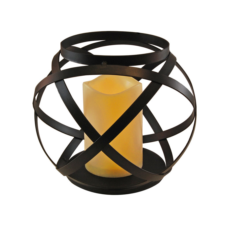 6.5'' H Metal Tabletop Lantern with Candle Included